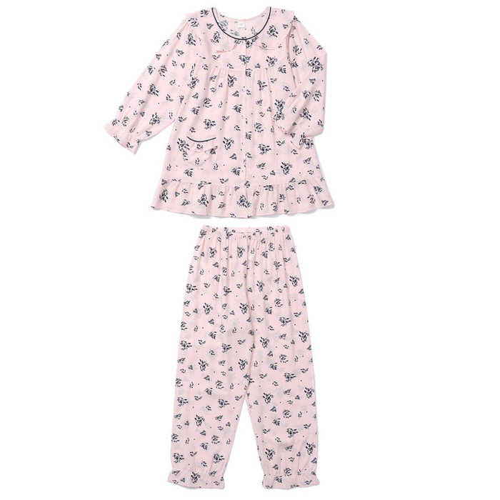 알콩단잠 여성잠옷 벨르 40수 텐셀 긴소매 상하세트 (핑크/셔츠형)